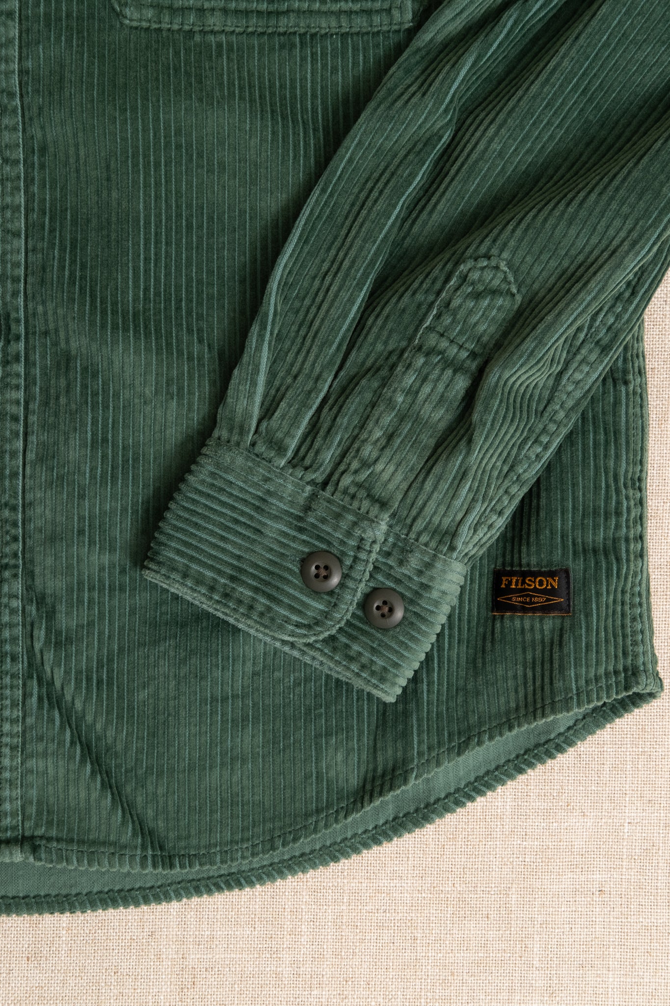 6-Wale Corduroy Shirt - Seabed Green