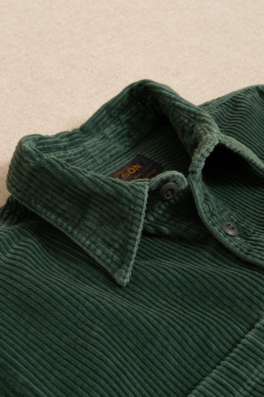 6-Wale Corduroy Shirt - Seabed Green