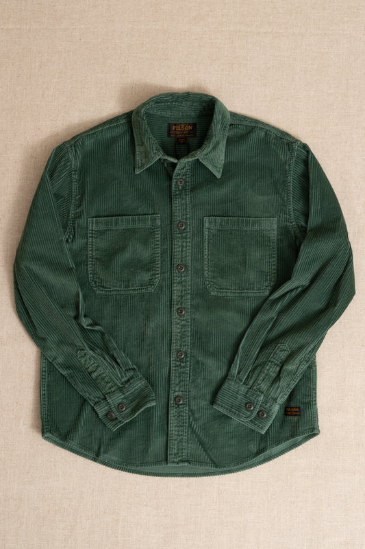 6-Wale Corduroy Shirt - Seabed Green