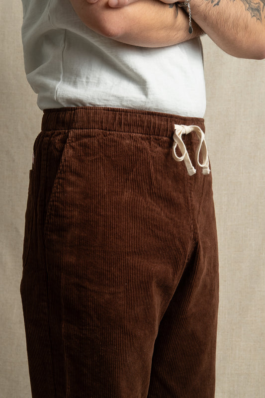 Active lazy Pants 8 Wale Corduroy - Brown