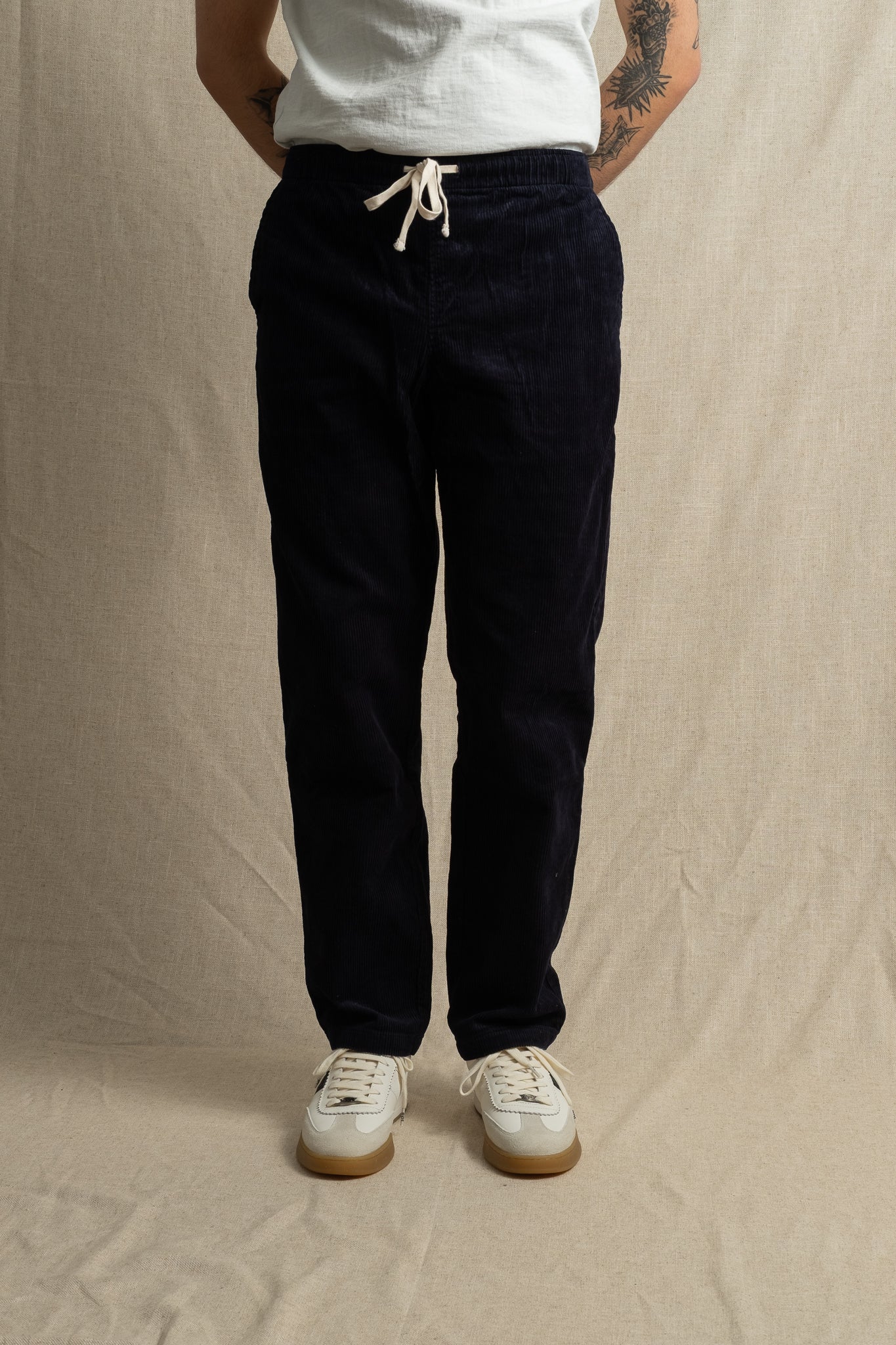 Active lazy Pants 8 Wale Corduroy - Navy