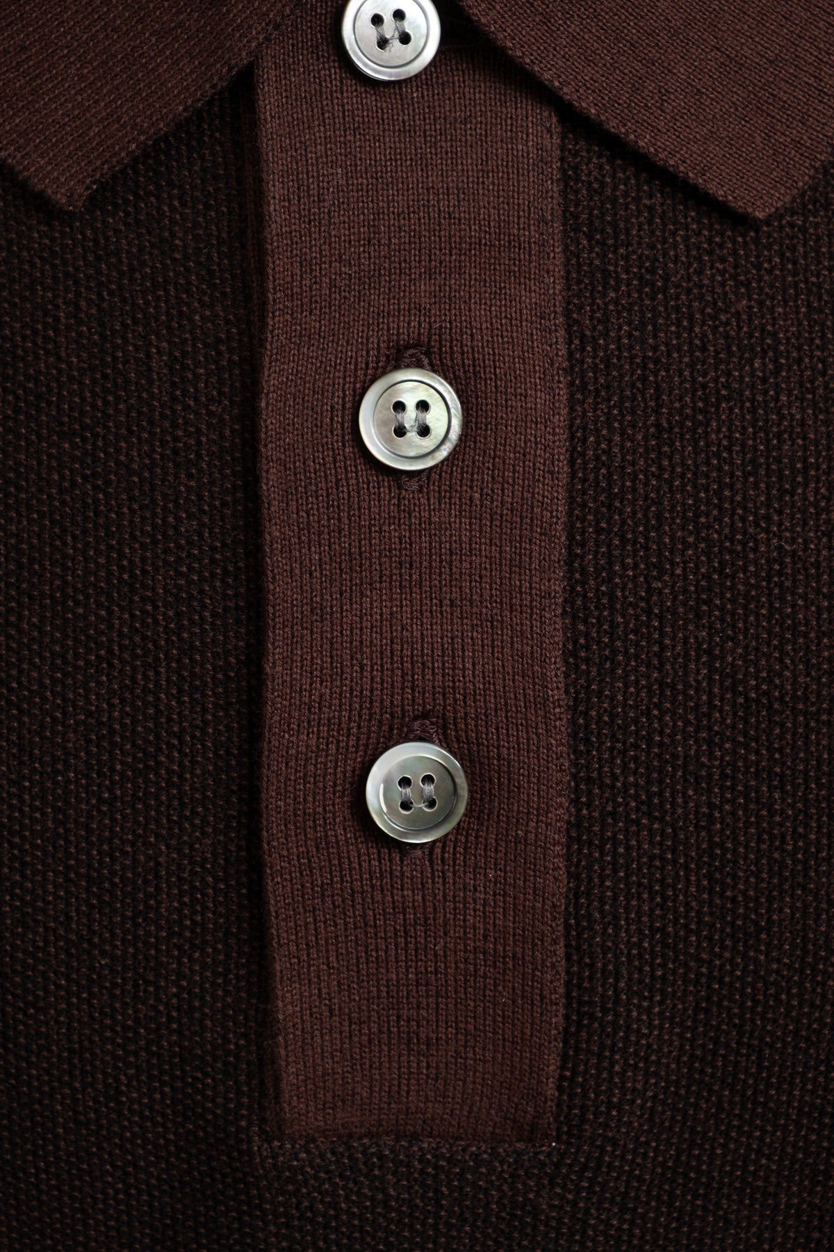Aotsuyu Knit Polo - Brown Two-Tone