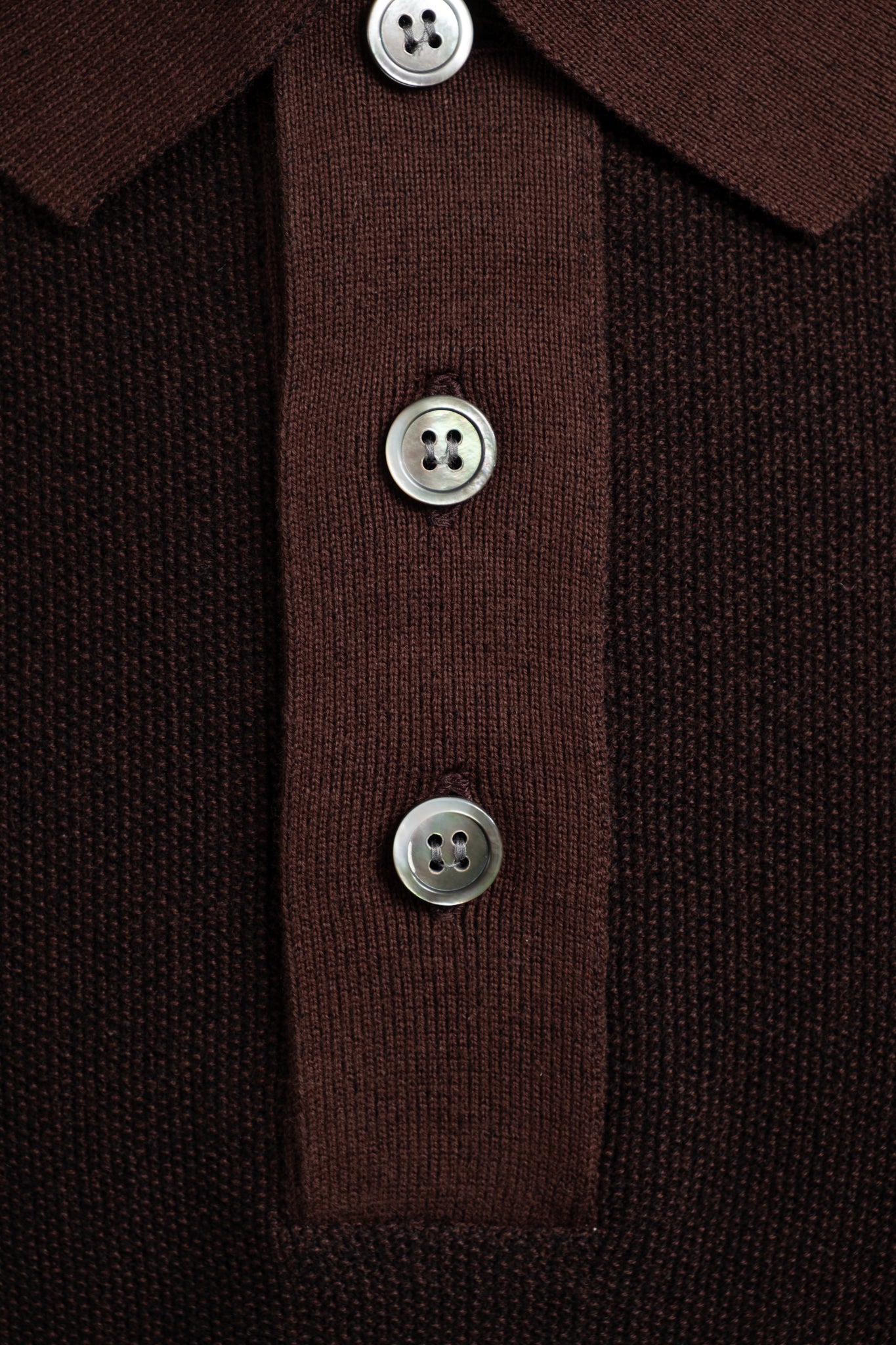 Aotsuyu Knit Polo - Brown Two-Tone