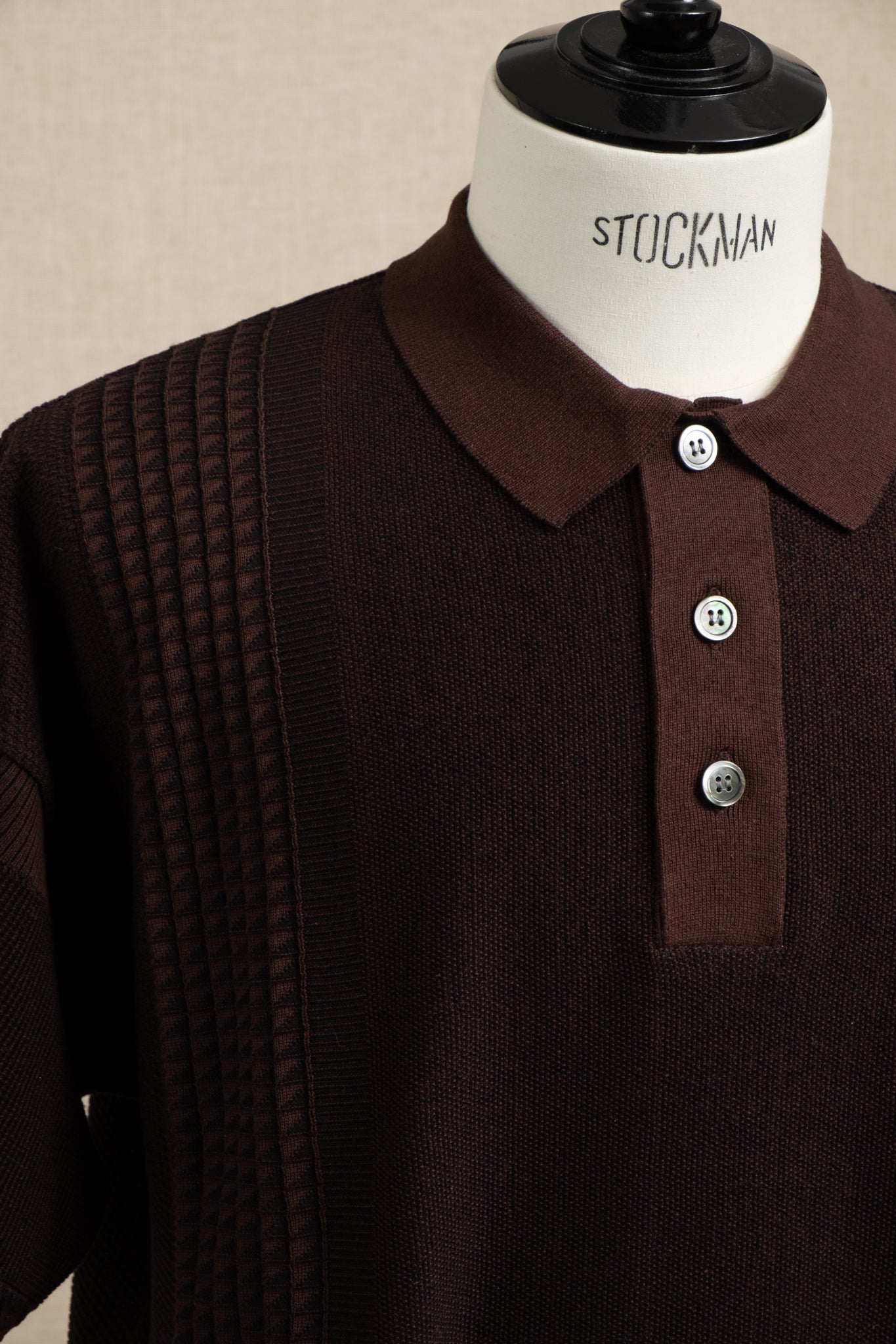 Yashiki Aotsuyu Knit Polo - Brown Two-Tone – Circle of Friends Shop