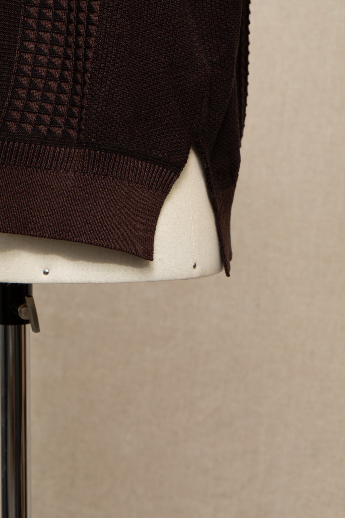 Aotsuyu Knit Polo - Brown Two-Tone
