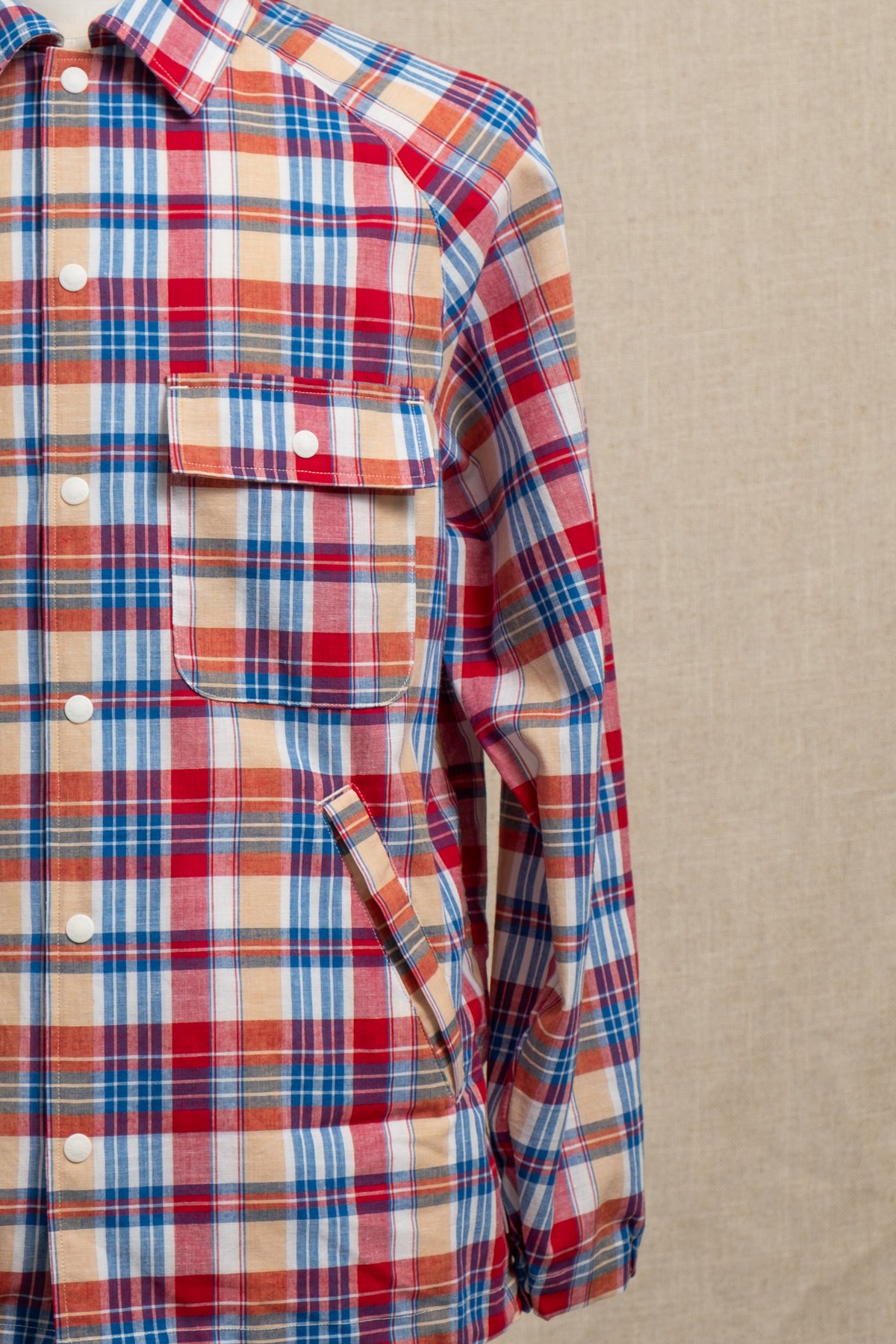 Beach Breaker Madras Check - White x Red