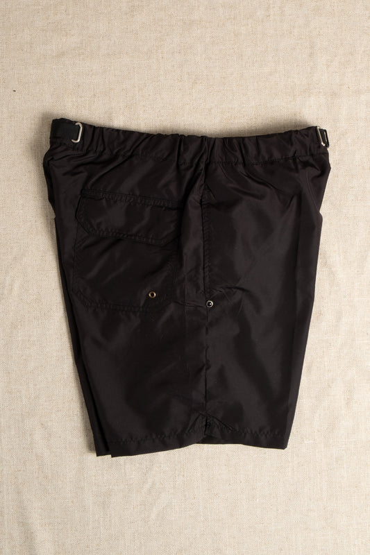 Belted Swim Shorts - Black