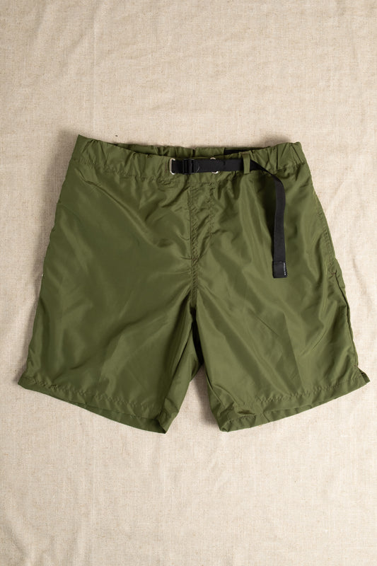 Belted Swim Shorts - Green