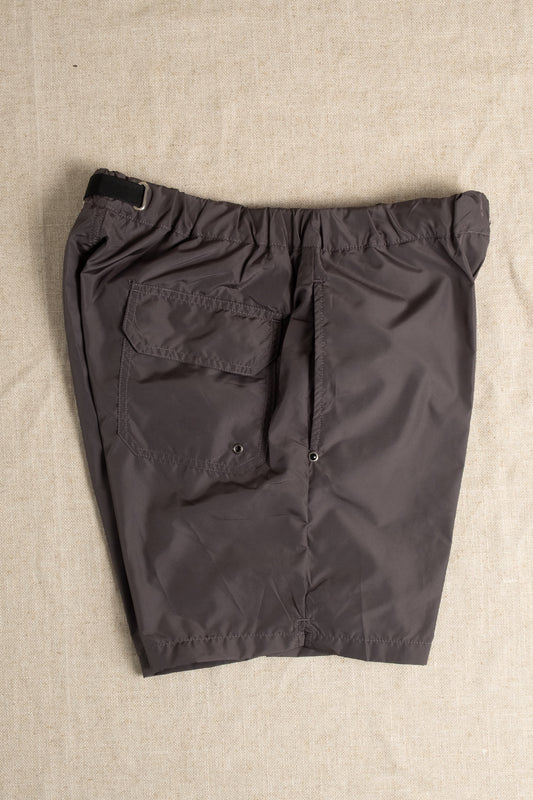 Belted Swim Shorts - Steel Grey