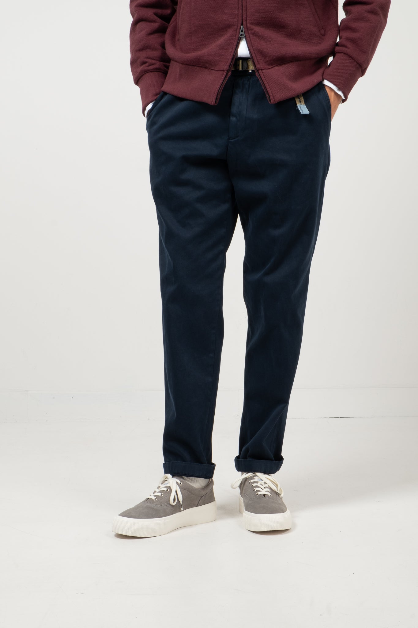 Belted Twill Chino - Navy