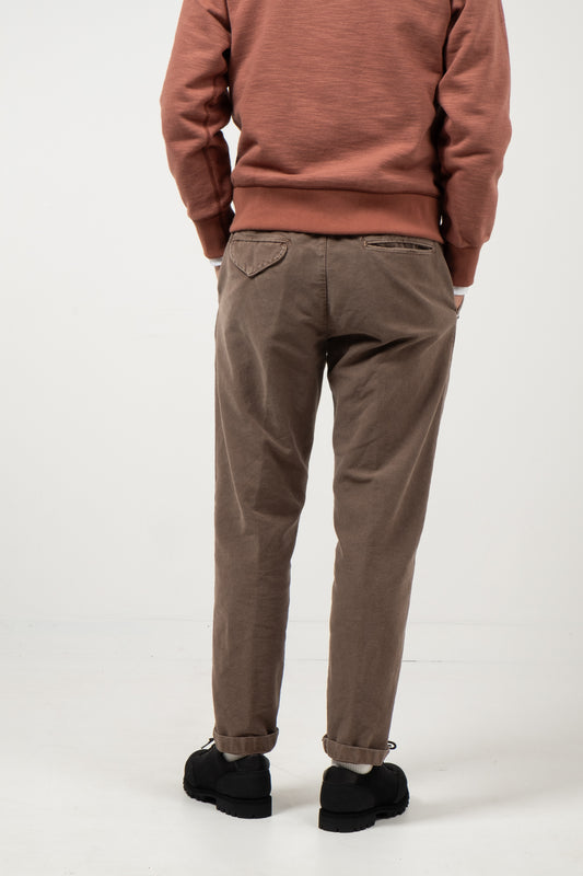 Belted Washed Twill Chino - Brown