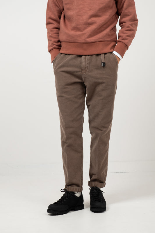 Belted Washed Twill Chino - Brown