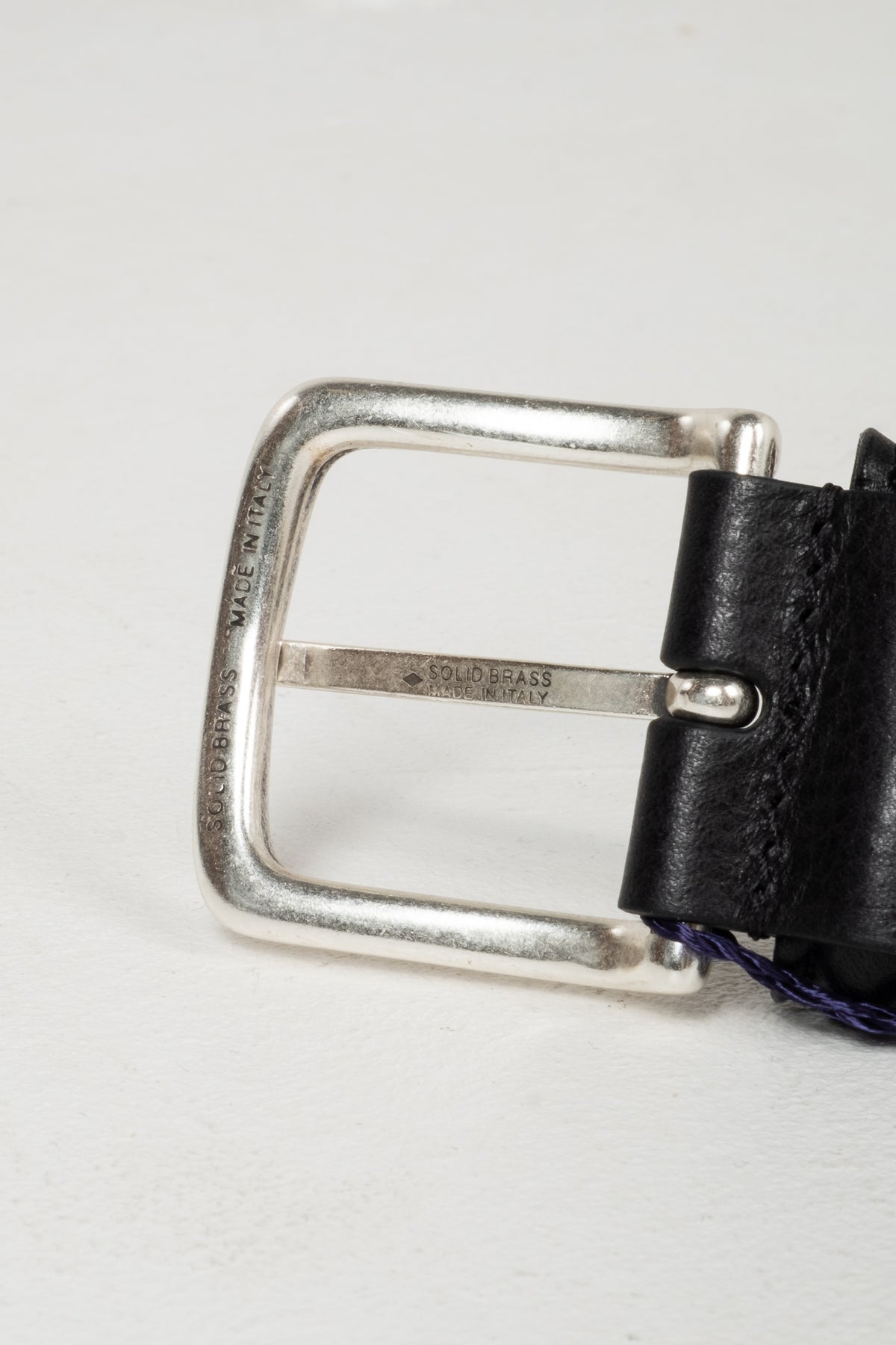 Braided Leather Belt - Black