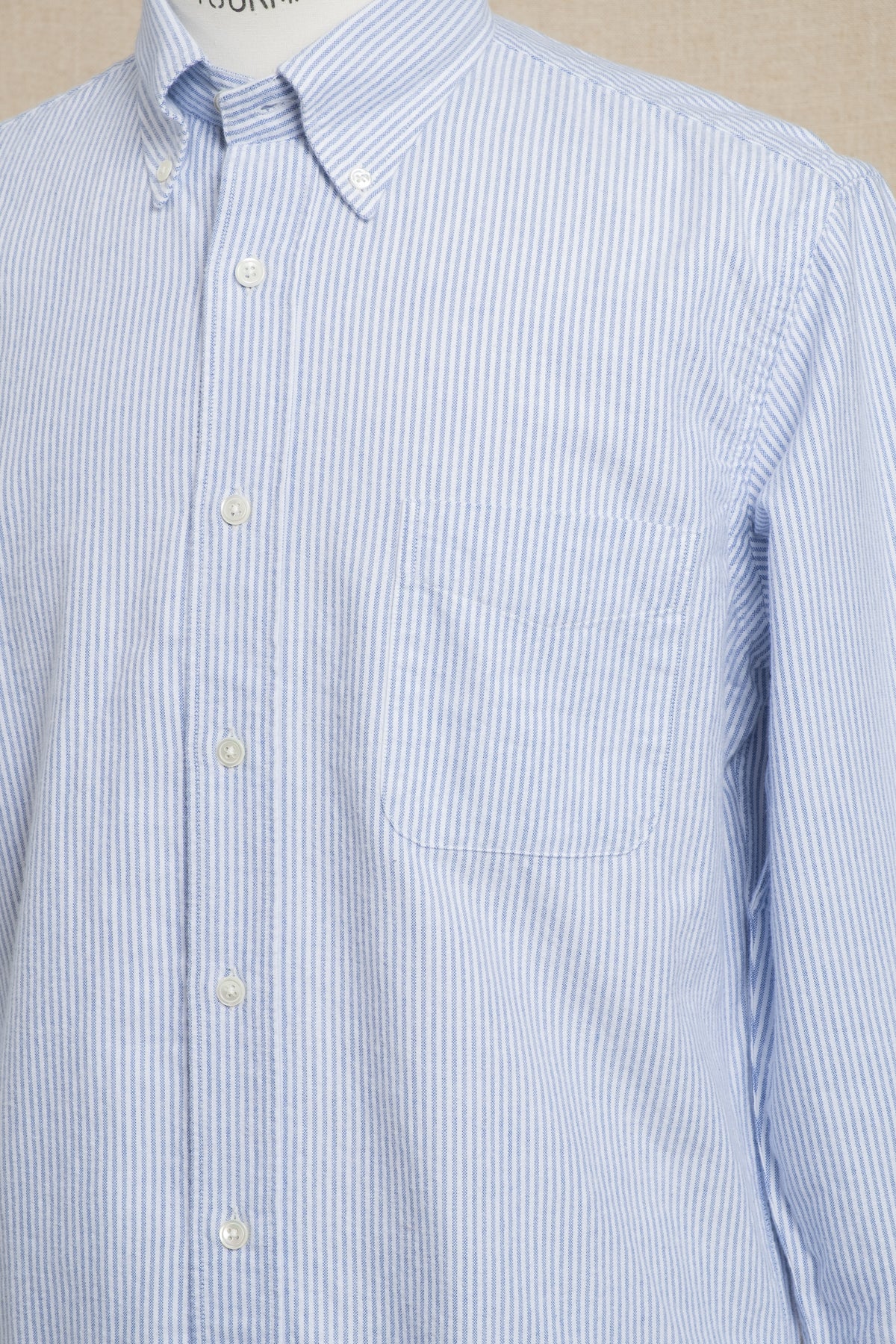 Button Down Brushed Flannel - Blue Stripe