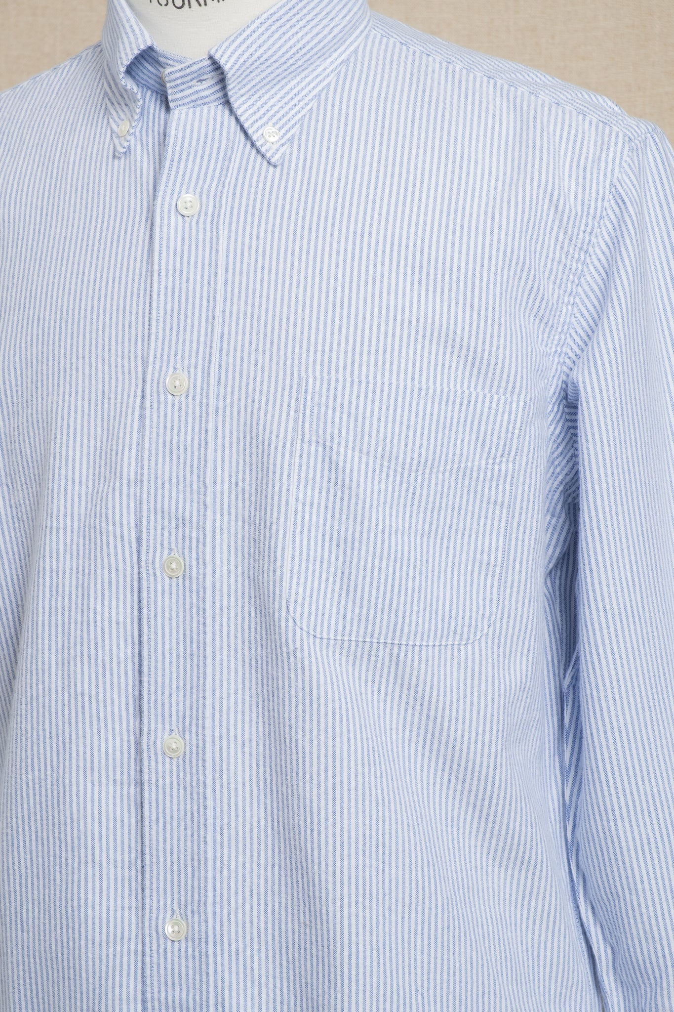 Button Down Brushed Flannel - Blue Stripe