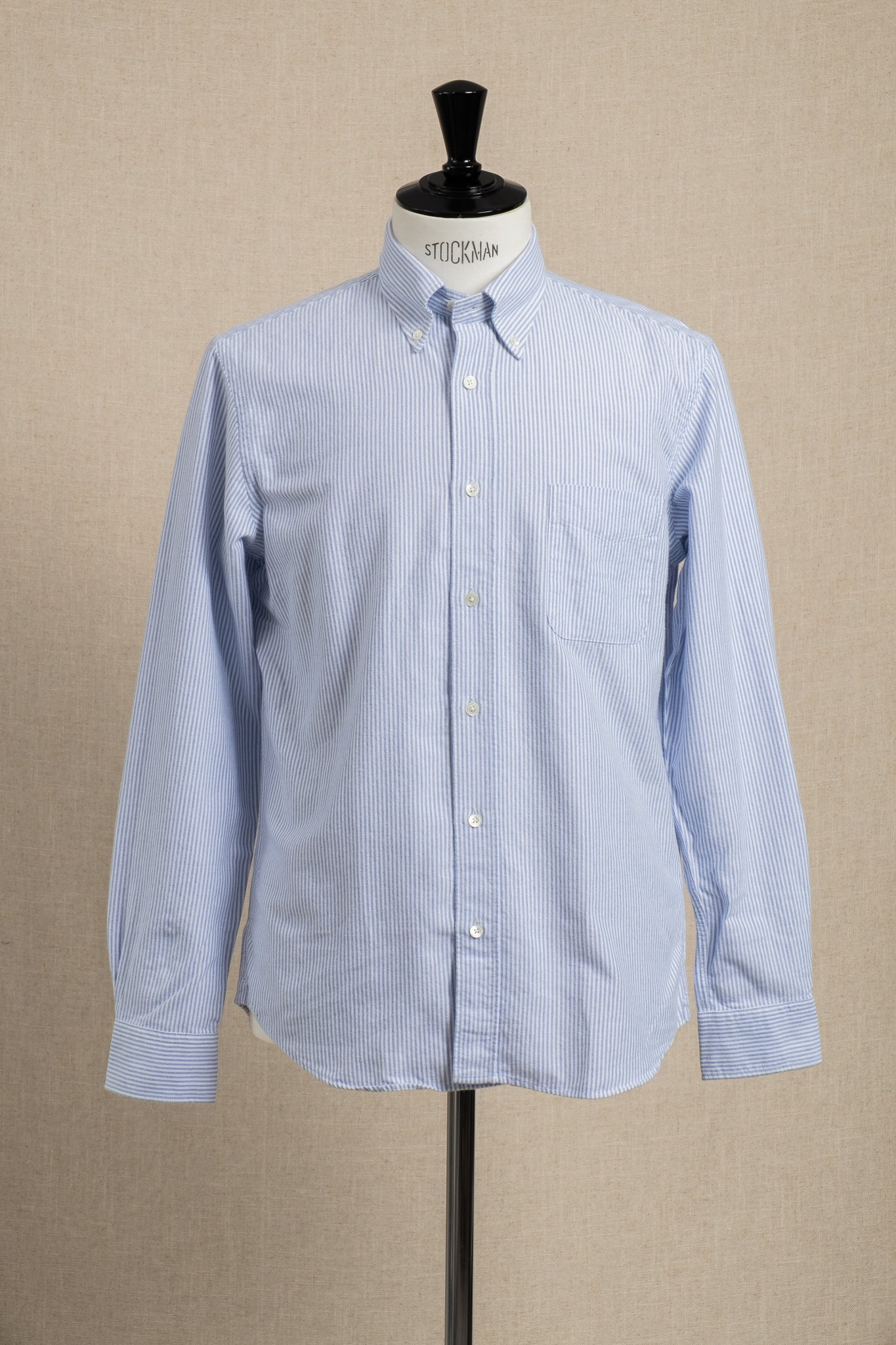 Button Down Brushed Flannel - Blue Stripe