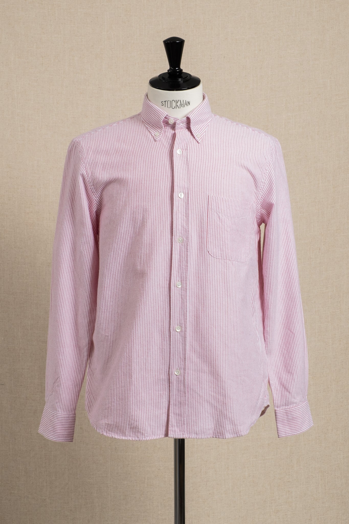 Button Down Brushed Flannel - Red Stripe