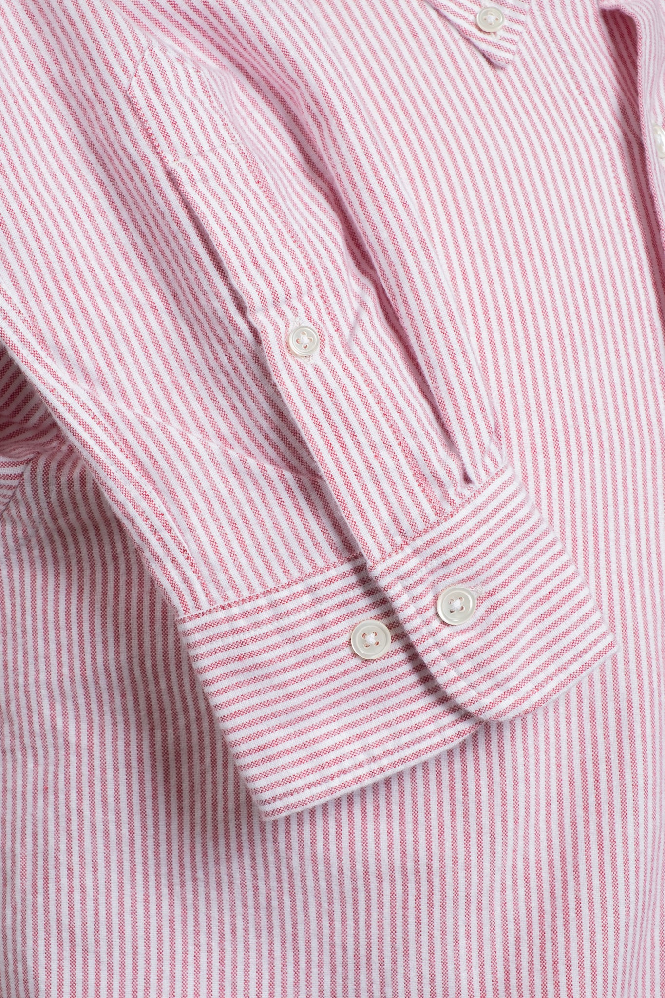 Button Down Brushed Flannel - Red Stripe