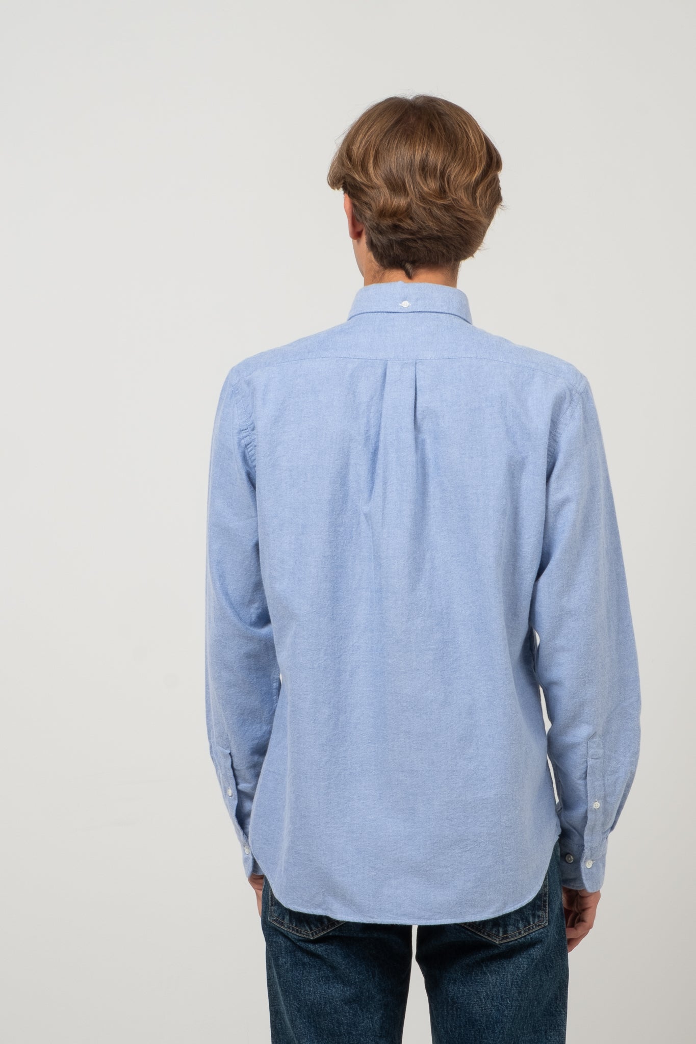 Button Down Brushed Oxford - Washed Blue