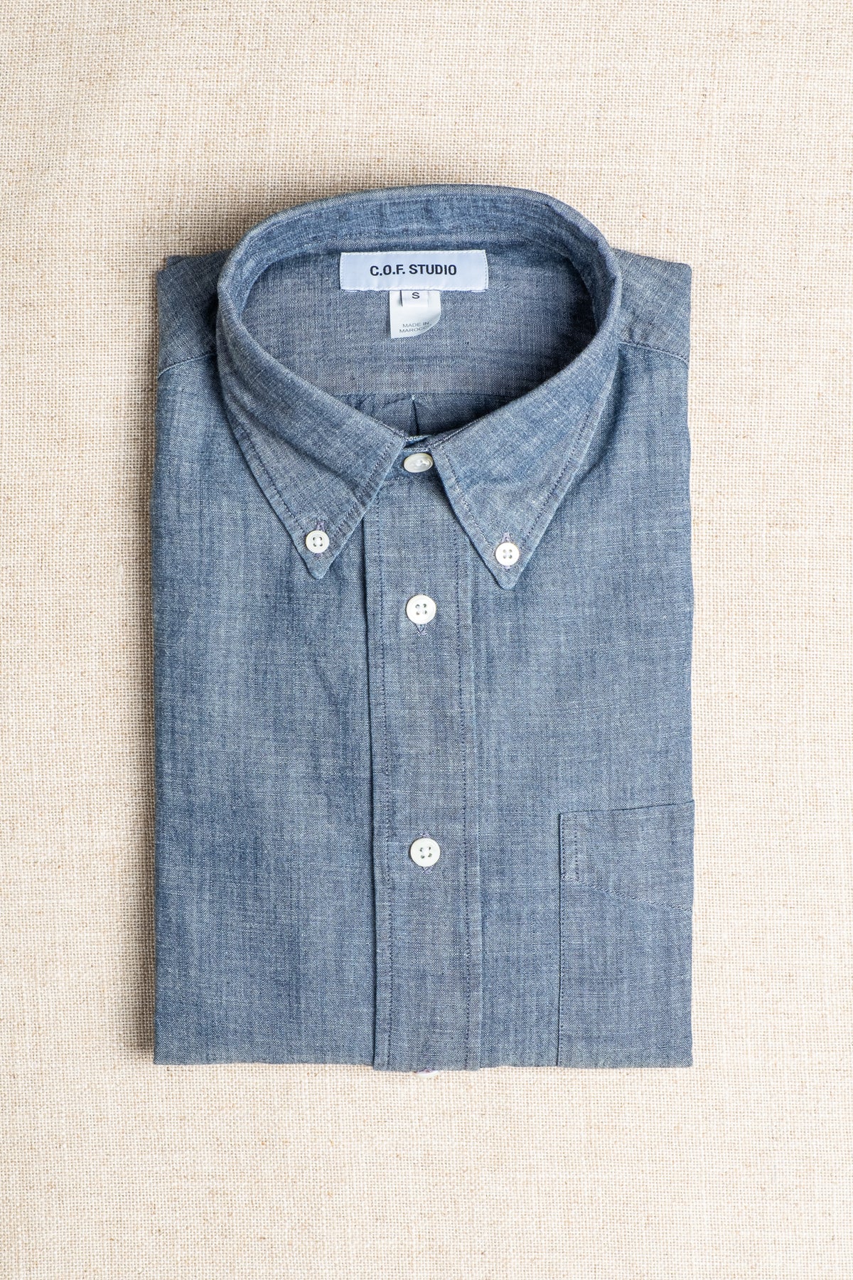 Button Down Chambray - Indigo