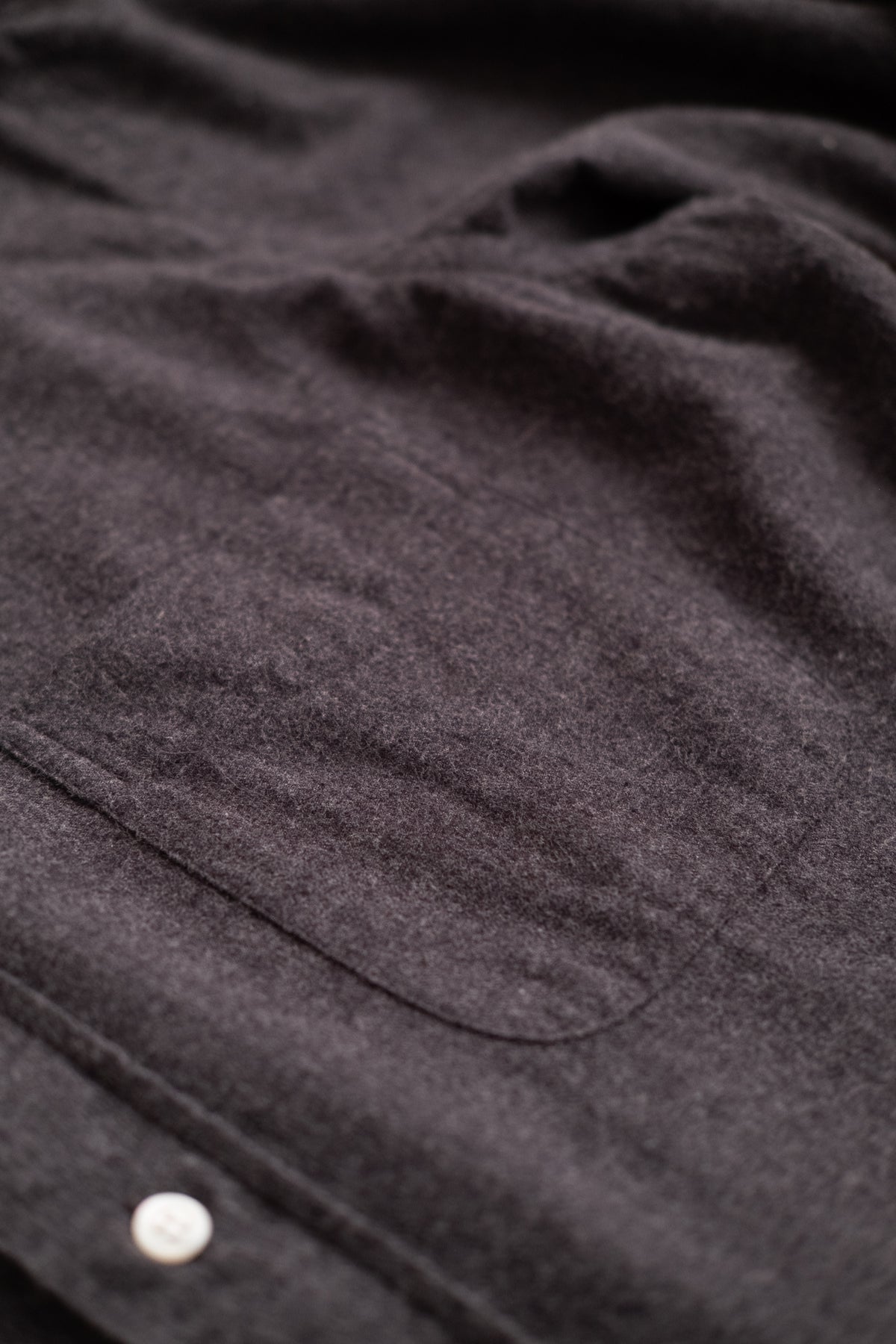 Button Down Flannel Shirt - Grey
