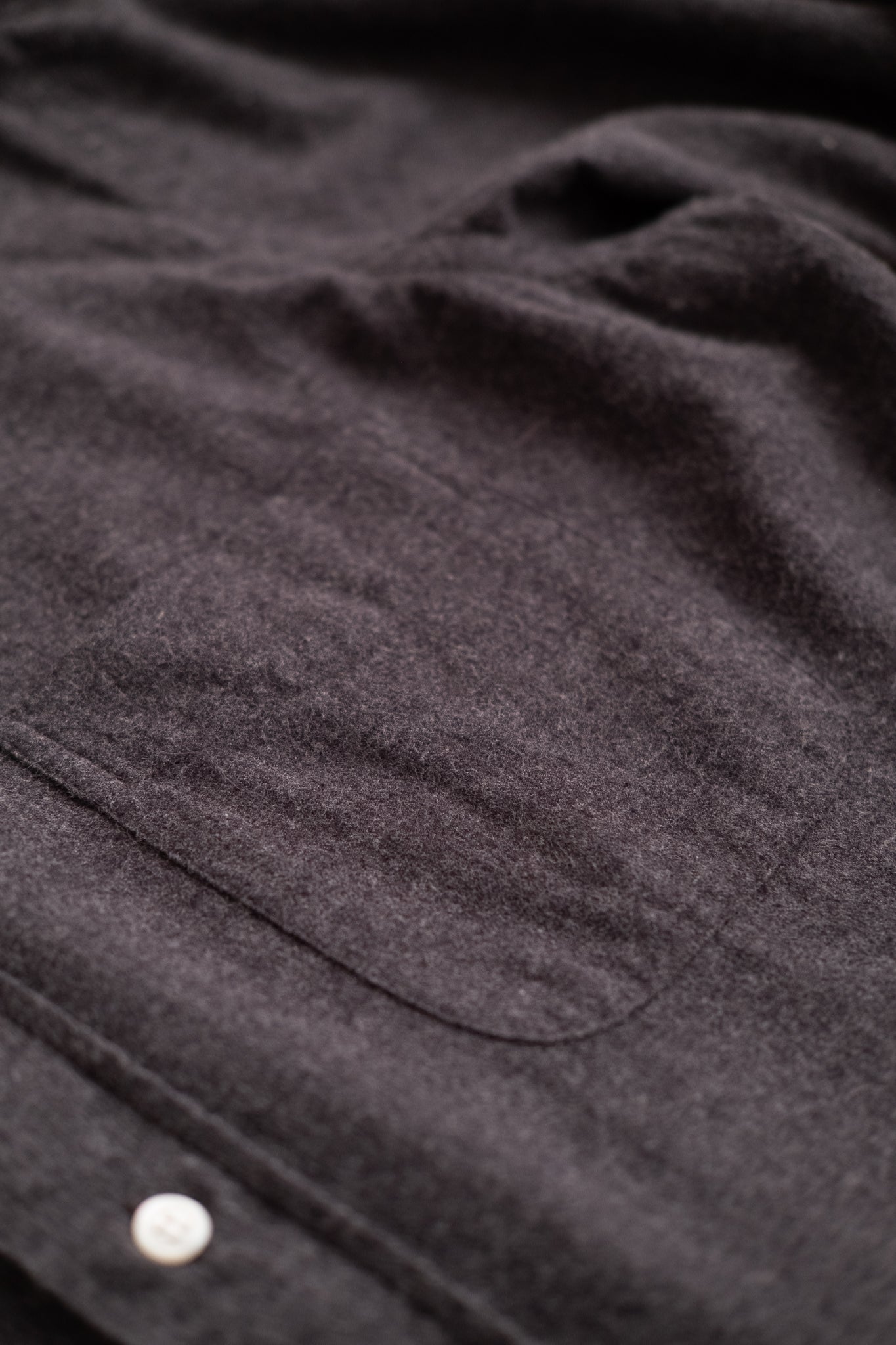 Button Down Flannel Shirt - Grey