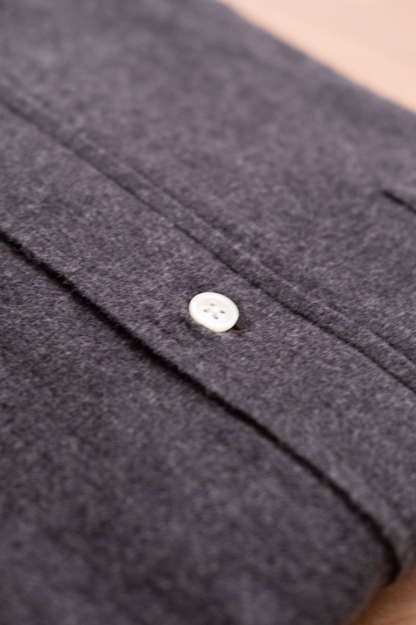 Button Down Flannel Shirt - Grey
