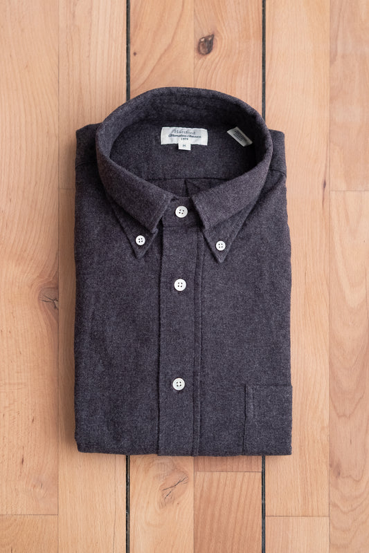 Button Down Flannel Shirt - Grey