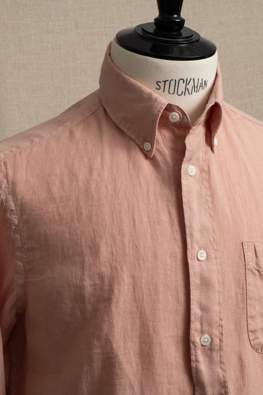 Button Down Pure Linen - Pale Pink