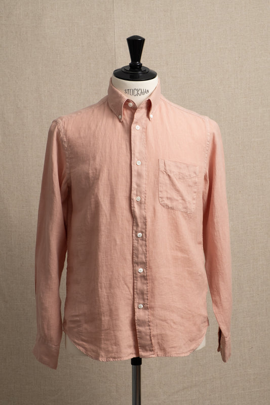 Button Down Pure Linen - Pale Pink
