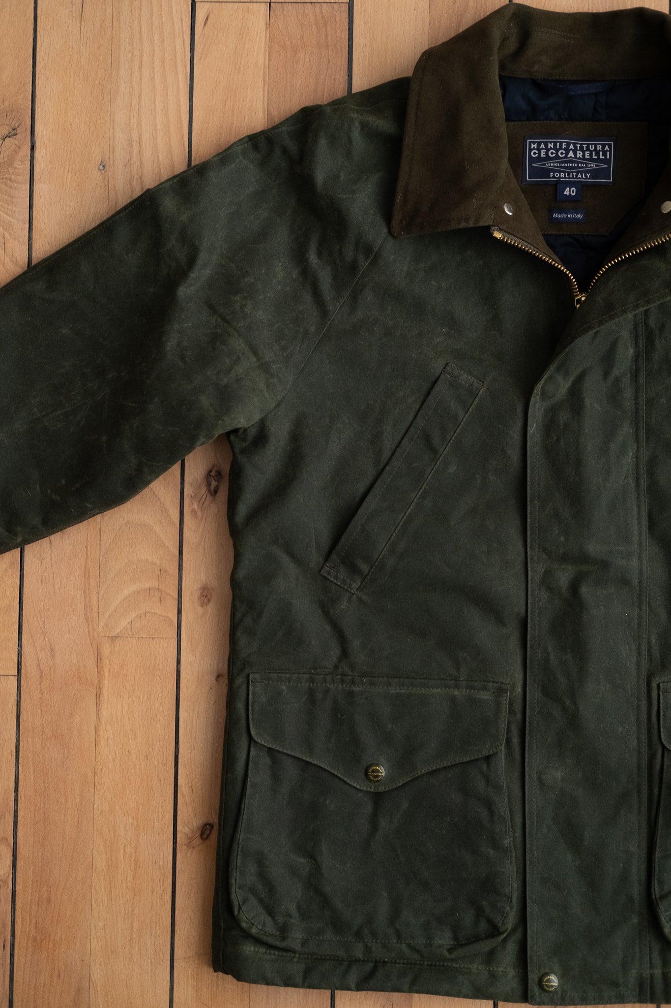 Caban Lined Coat - Dark Green