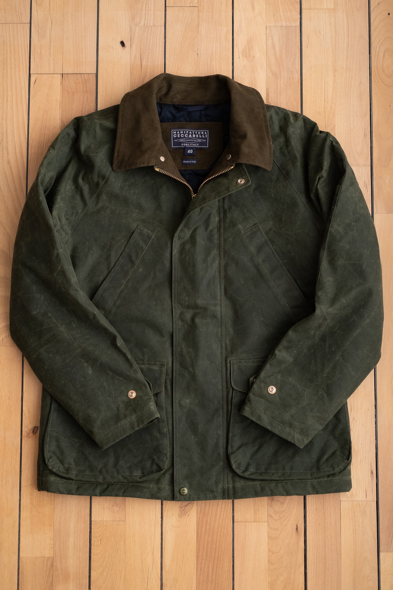 Caban Lined Coat - Dark Green