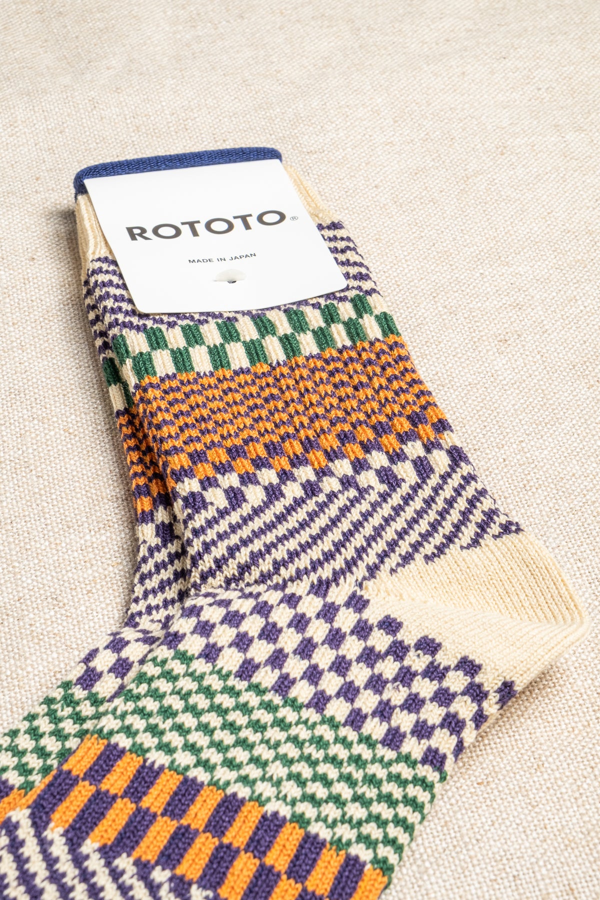 Check & Step Socks - Blueberry
