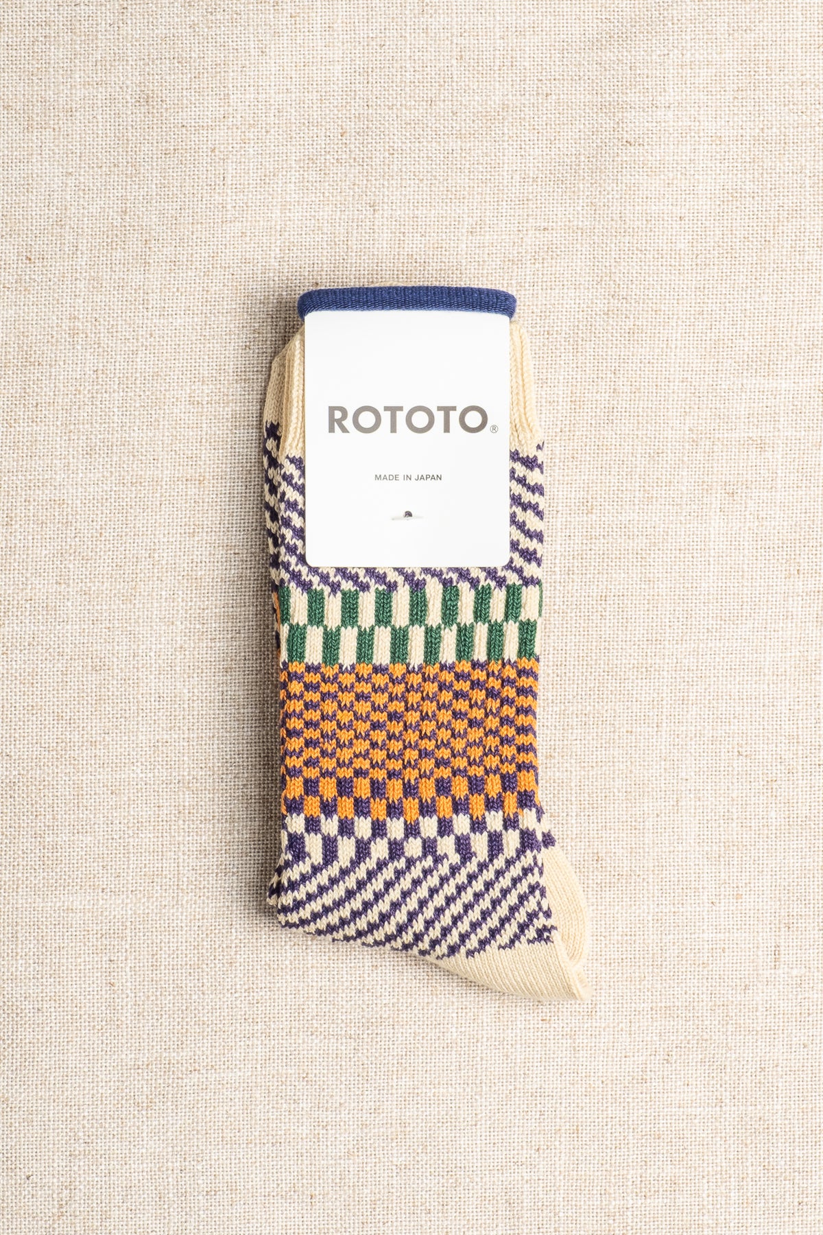 Check & Step Socks - Blueberry