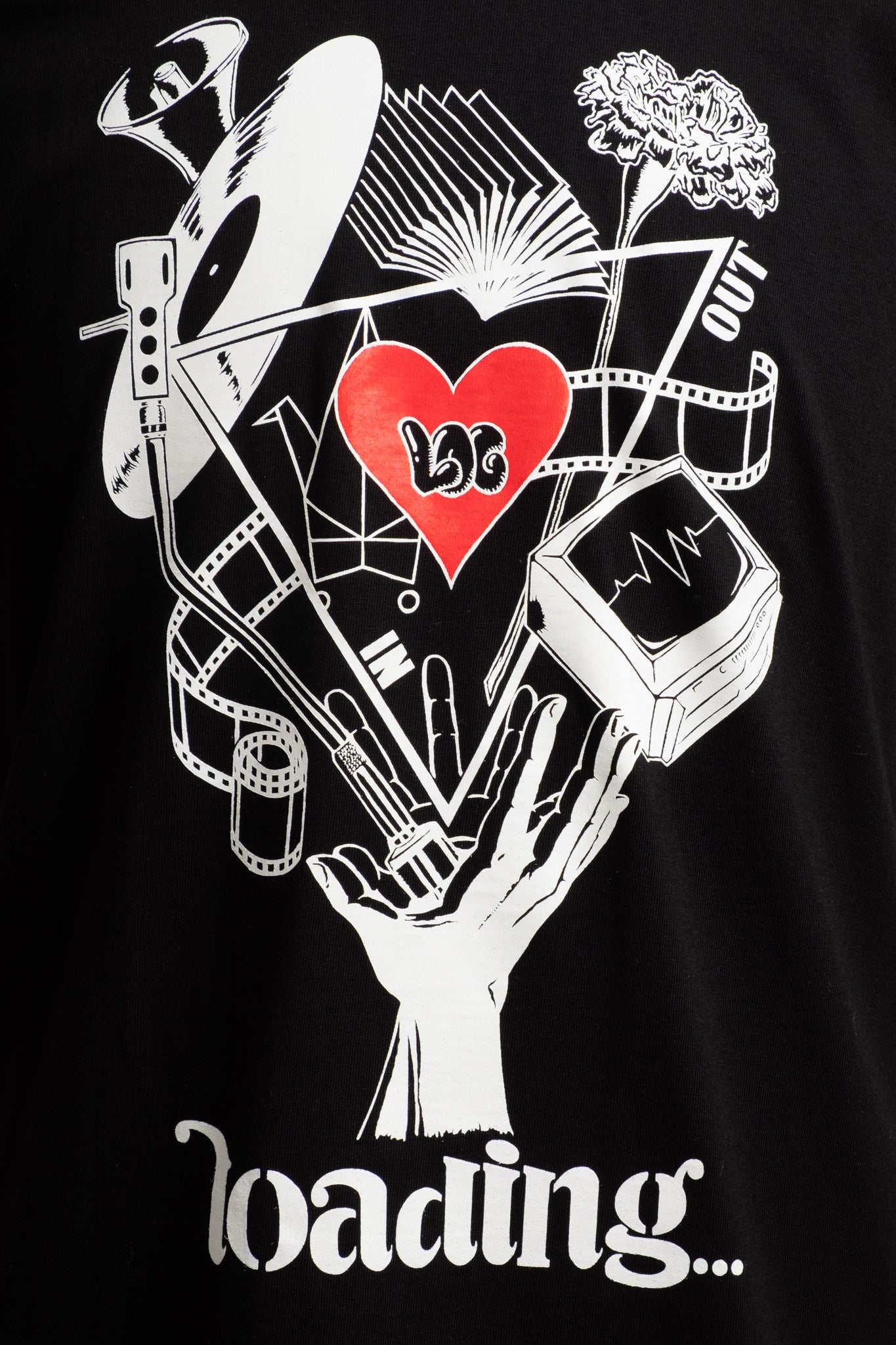 Cocktail Print Tee - Black