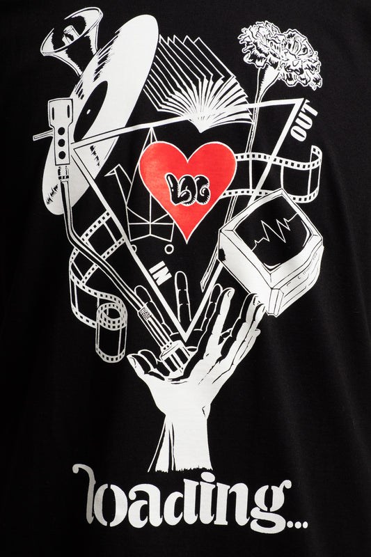 Cocktail Print Tee - Black