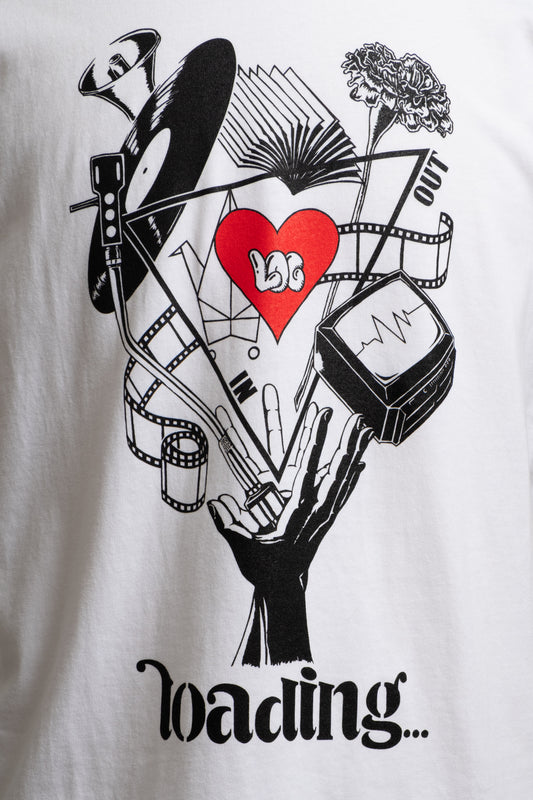 Cocktail Print Tee - White