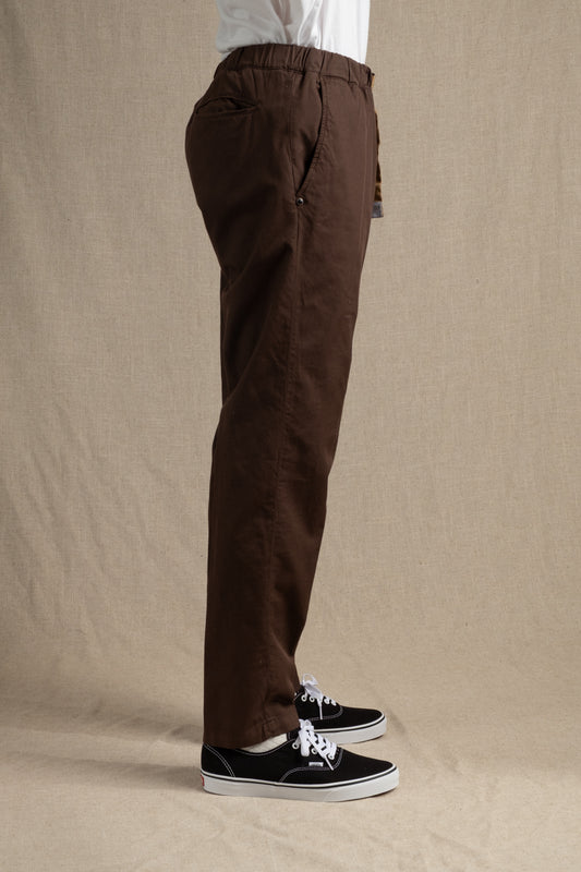 Cotton Linen Chino - Coffee