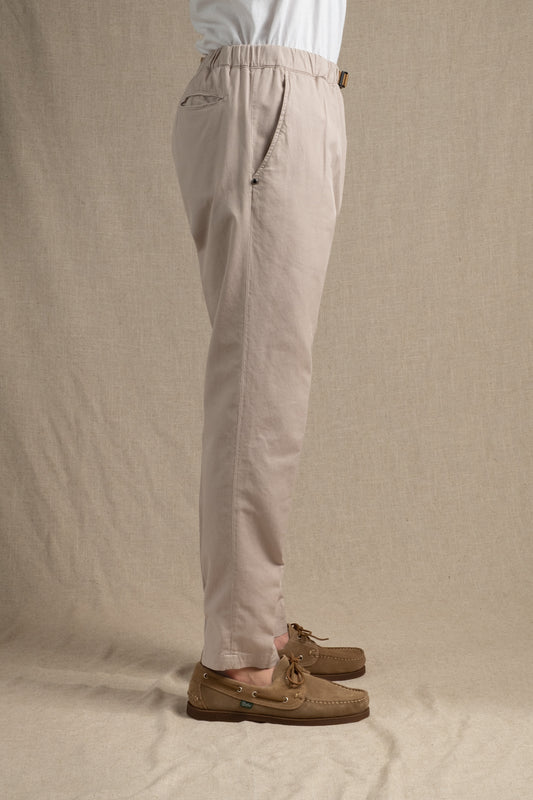 Cotton Linen Chino - Taupe