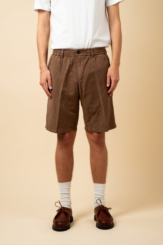 Cotton Linen Shorts - Khaki Beige