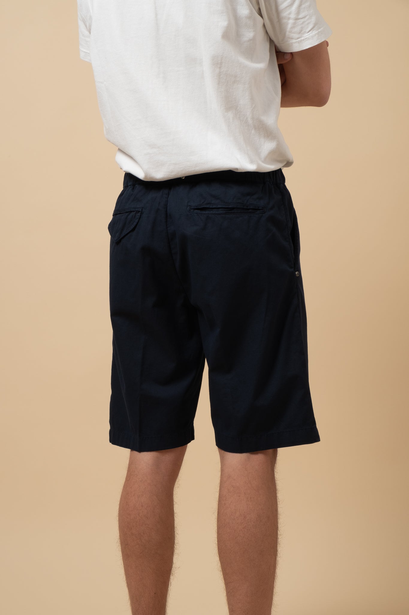 Cotton Linen Shorts - Navy