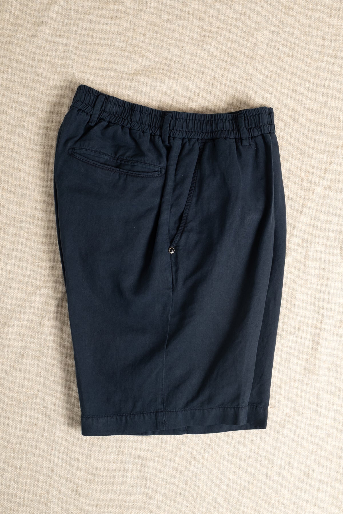 Cotton Linen Shorts - Navy