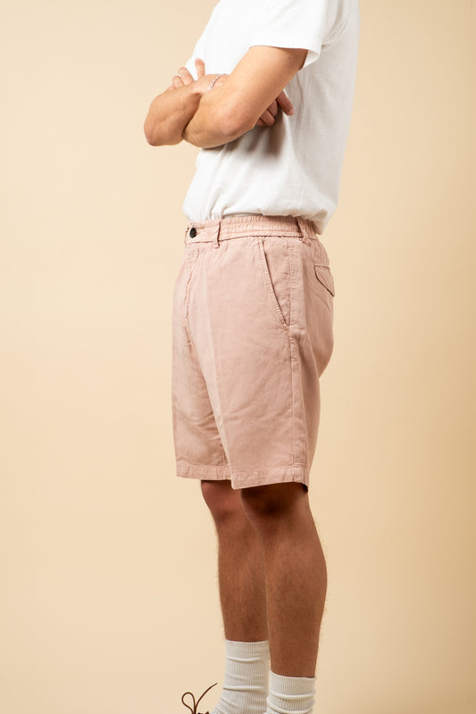 Cotton Linen Shorts - Pale Pink
