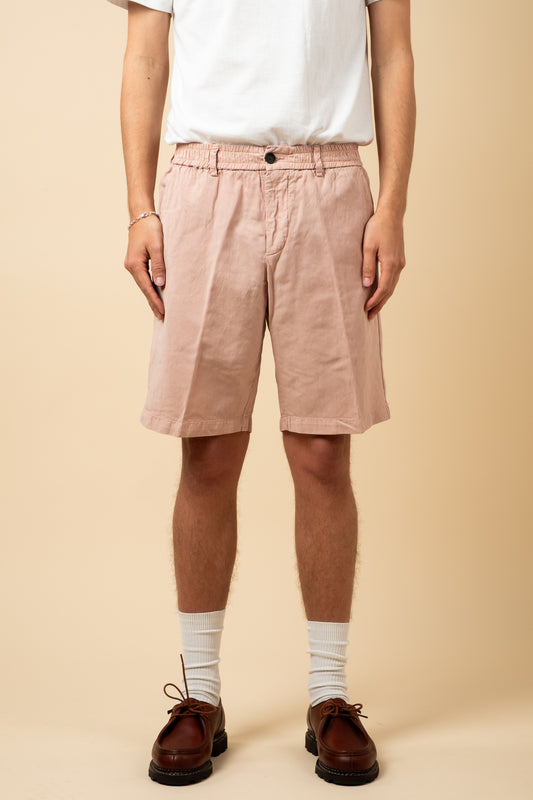 Cotton Linen Shorts - Pale Pink