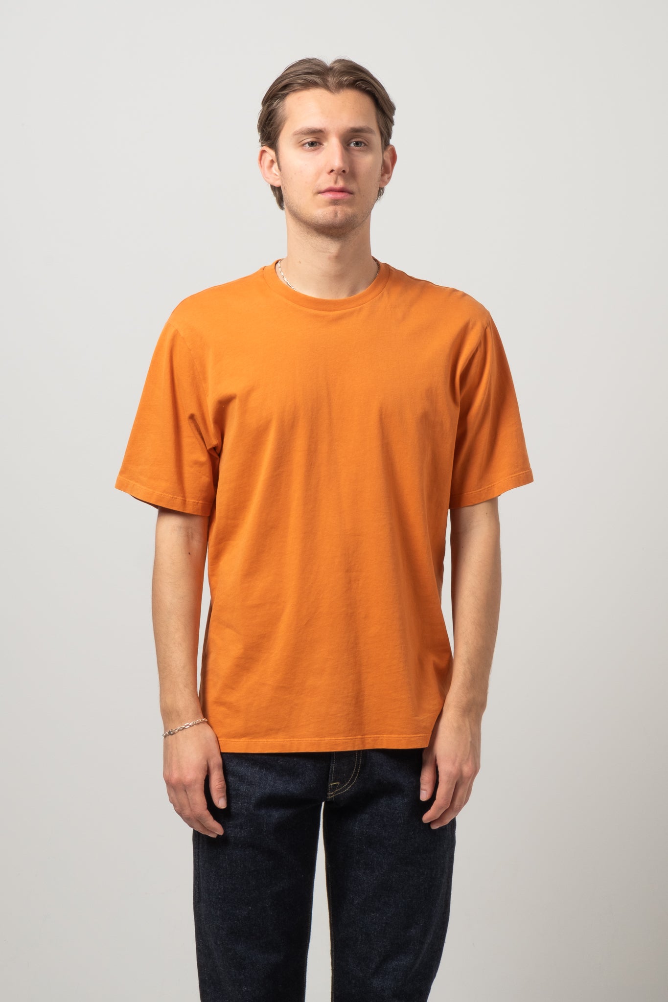 Crewneck T-Shirt Peach Jersey - Orange