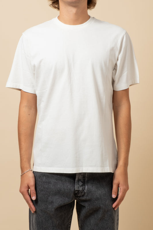 Crewneck T-Shirt Peach Jersey - White