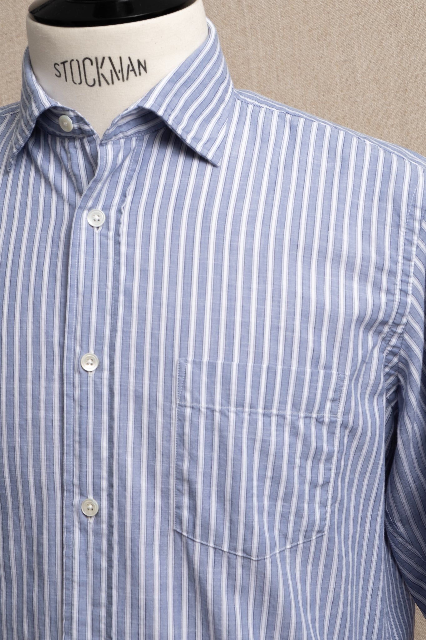 Cutaway Woven Cotton - Two Tone Stripe