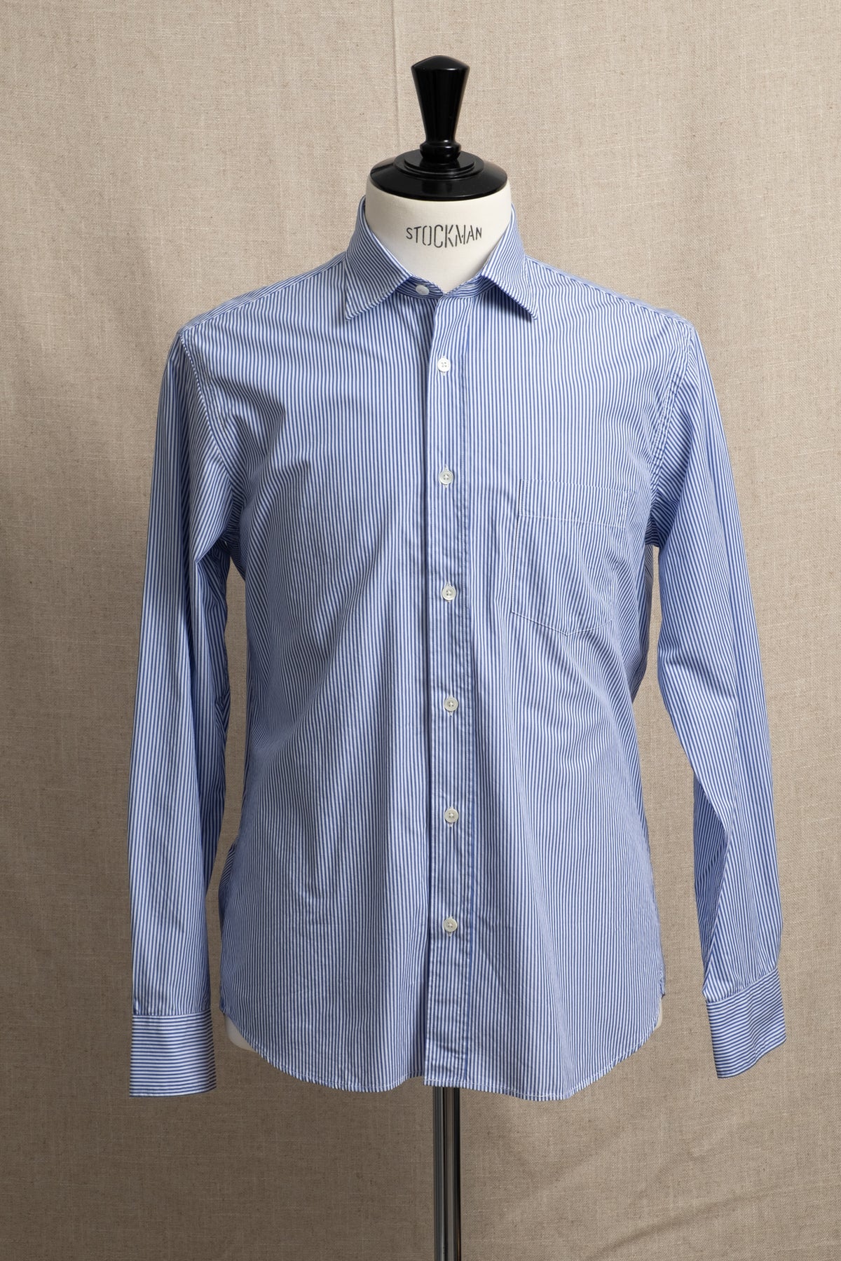Cutaway Woven Cotton - Blue x White Stripe