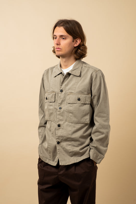 Dar Herringbone Jacket -  Straw