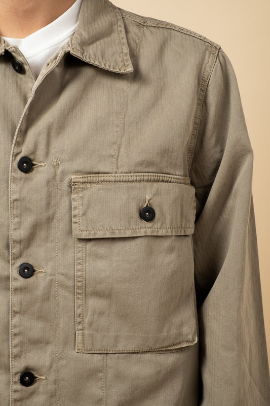 Dar Herringbone Jacket -  Straw